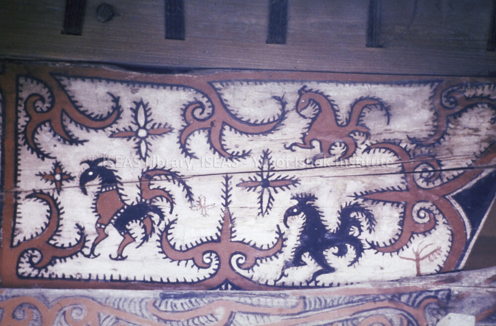 DP122_16 - A close up of a house decoration near Balige,Toba, Sumatra, Indonesia (?).