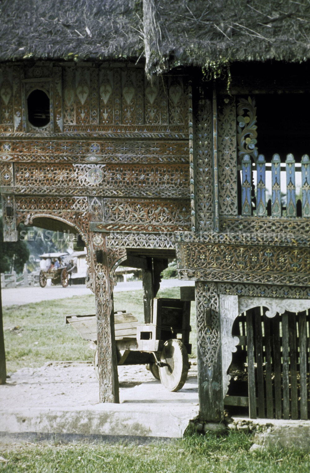 DP127_18 - A detail of a balai adat (ceremonial hall), Sumani, Sumatra, Indonesia.