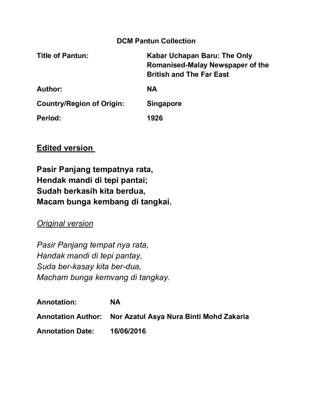 Pasir Panjang tempatnya