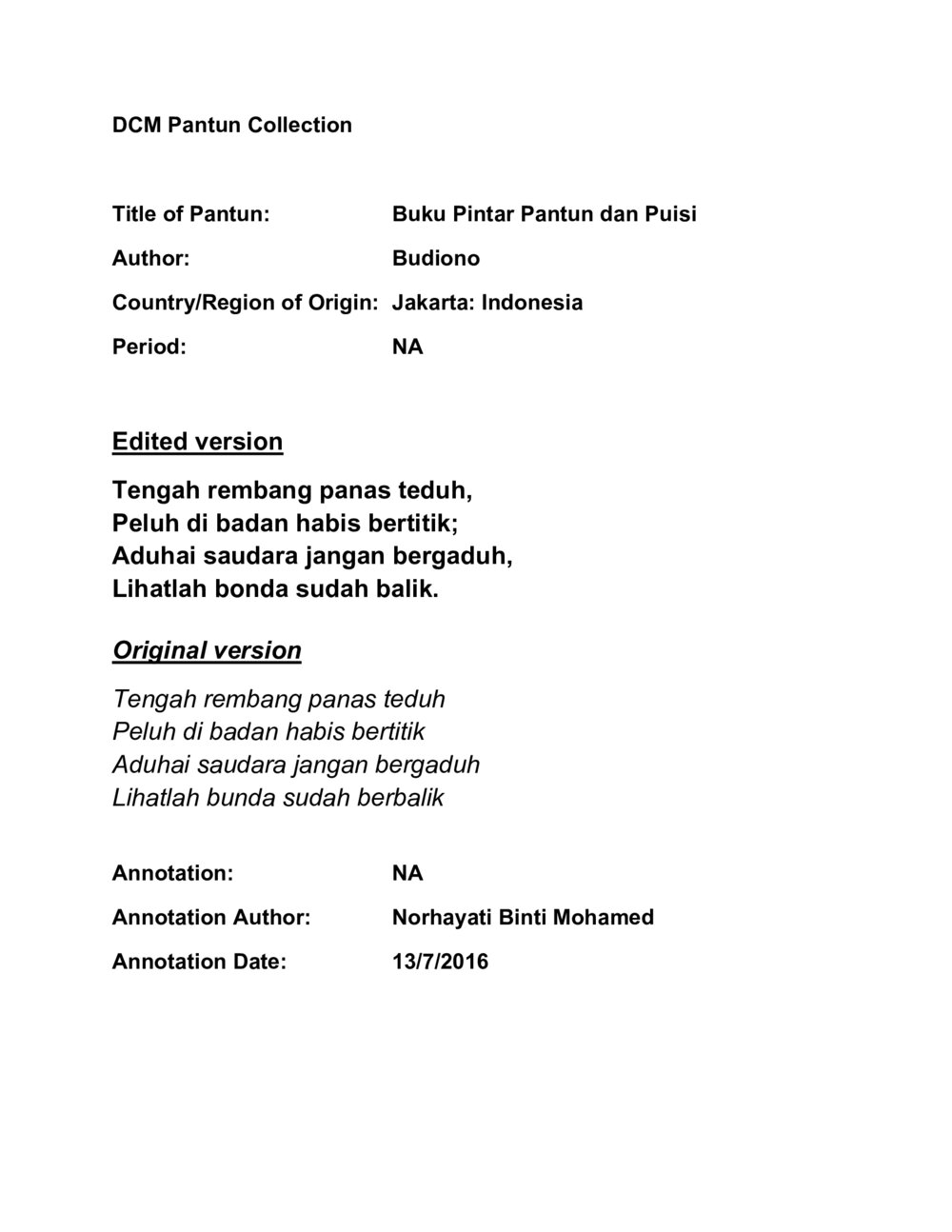 Tengah rembang panas