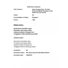 Anak beruk memakan