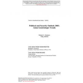 TRS03_01 - Political and security outlook 2003 : Asian geostrategic trends
