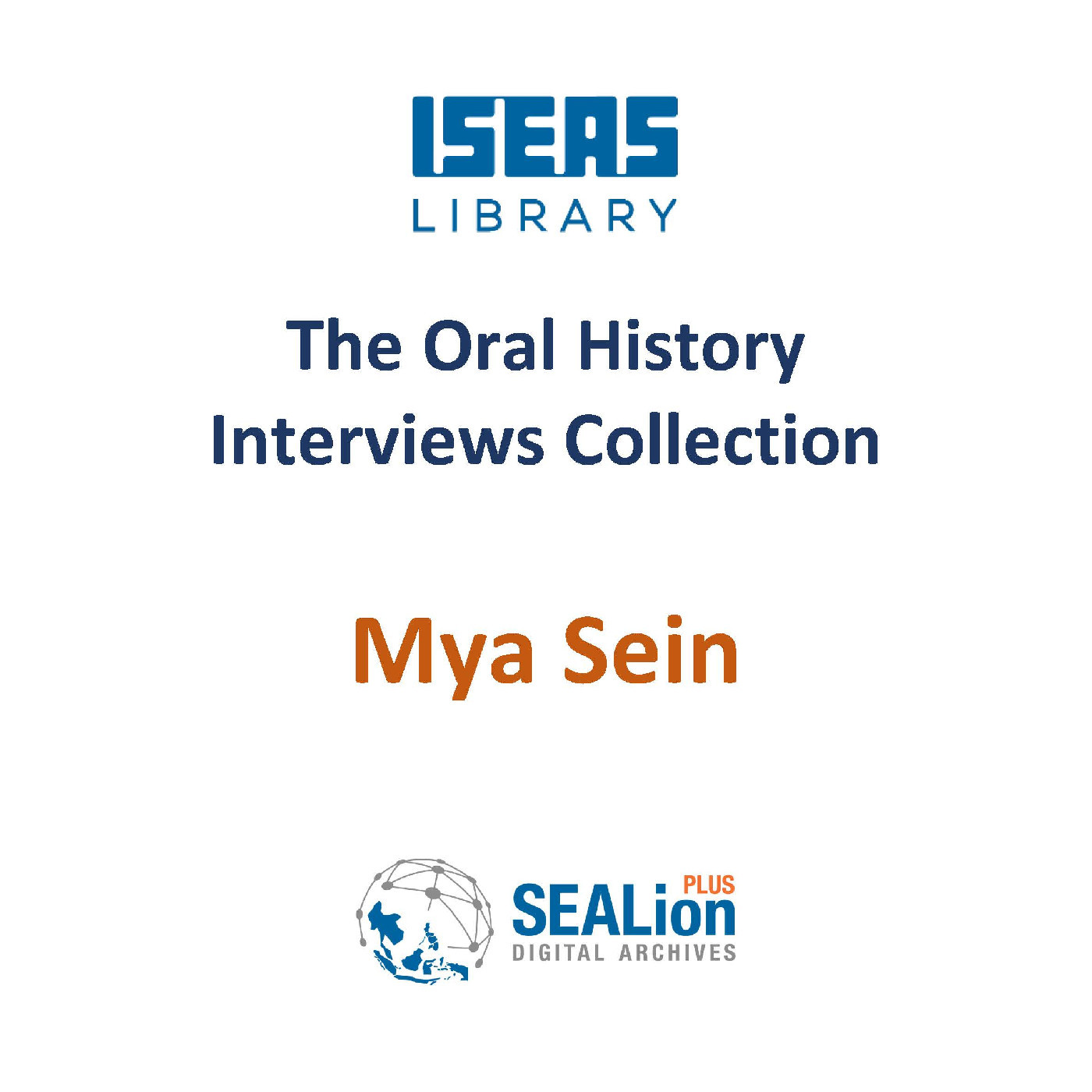 Mya Sein (OH_2018_009)
