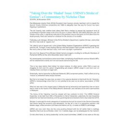 2016/078 - Taking Over the 'Hudud'Issue: UMNO's Stroke of Genius