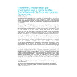 2017/028 - Vietnamese Catholics Protests over Environmental Issue: A Test for the State-Church Relationship