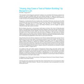 2017/046 - Huang Jing Case a Test of Nation Building