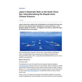 2021/019 - Japan’s Diplomatic Note on the South China Sea: Internationalising the Dispute Amid Chinese Pressure