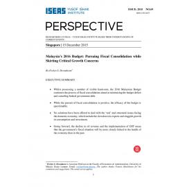 2015/069 - Malaysia’s 2016 Budget : Pursuing Fiscal Consolidation while Skirting Critical Growth Concerns