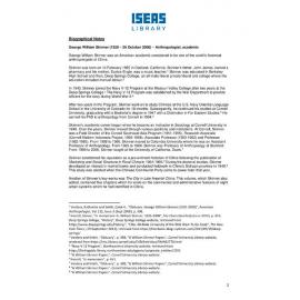 Biographical Notes of George William Skinner