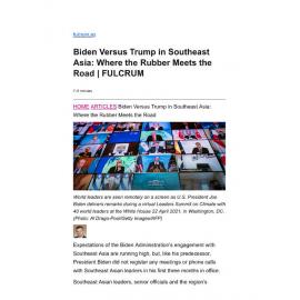 2021/119 - Biden Versus Trump in Southeast Asia: Where the Rubber Meets the Road