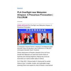 2021/164 - PLA Overflight near Malaysian Airspace: A Precarious Provocation