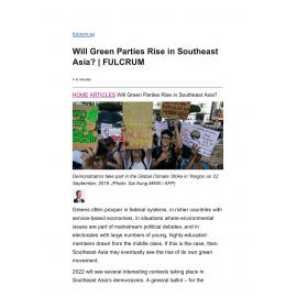 2022/033 - Will Green Parties Rise in Southeast Asia?