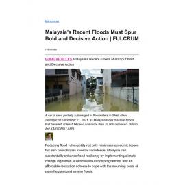 2022/070 - Malaysia’s Recent Floods Must Spur Bold and Decisive Action