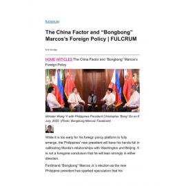 2022/205 - The China Factor and “Bongbong” Marcos’s Foreign Policy