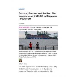 2022/266 - Survival, Success and the Sea: The Importance of UNCLOS to Singapore