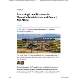 2023/169 - Promoting Local Business for Marawi’s Rehabilitation and Peace