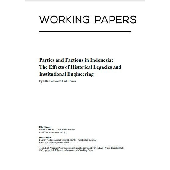 ISEAS Working Papers