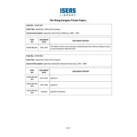 WGW_005 - Speeches, Talks and Interviews