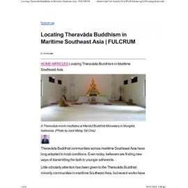 2024/375 - Locating Theravāda Buddhism in Maritime Southeast Asia