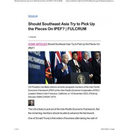 2024/351 - Should Southeast Asia Try to Pick Up the Pieces On IPEF?