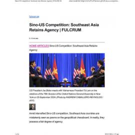 2024/331 - Sino-US Competition: Southeast Asia Retains Agency