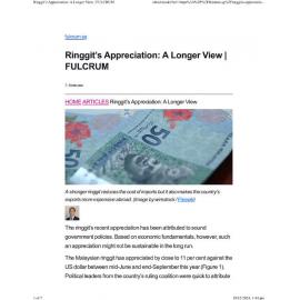 2024/318 - Ringgit’s Appreciation: A Longer View