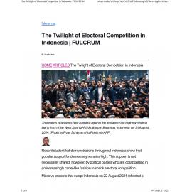 2024/276 - The Twilight of Electoral Competition in Indonesia