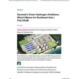 2024/229 - Sarawak’s Green Hydrogen Ambitions: What It Means for Southeast Asia