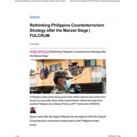 2024/170 - Rethinking Philippine Counterterrorism Strategy after the Marawi Siege