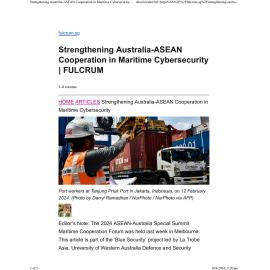 2024/074 - Strengthening Australia-ASEAN Cooperation in Maritime Cybersecurity