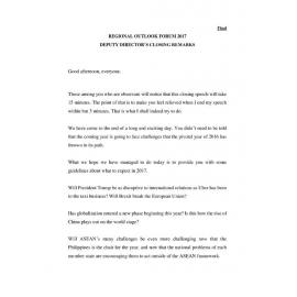 ROF 2017 - Deputy Director's Closing Remarks