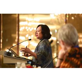 Ms Amina Rasul-Bernardo, President of the Philippine Center for Islam and Democracy on the “Impact of Marawi on Society in Southern Philippines”.