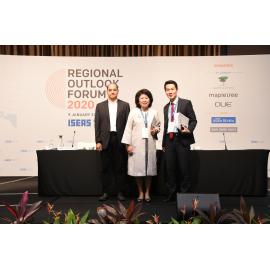 From left, Dr Zainal Abidin Bagir, Prof Mari Pangestu, Dr Siwage Dharma Negara