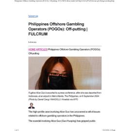 2025/044 - Philippines Offshore Gambling Operators (POGOs): Off-putting
