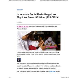 2025/051 - Indonesia’s Social Media Usage Law Might Not Protect Children