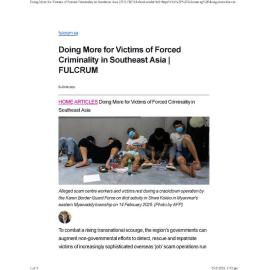 2025/065 - Doing More for Victims of Forced Criminality in Southeast Asia