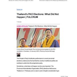 2025/077 - Thailand’s PAO Elections: What Did Not Happen