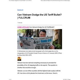 2025/100 - Can Vietnam Dodge the US Tariff Bullet?