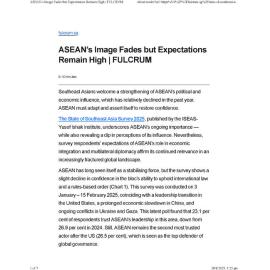 2025/123 - ASEAN’s Image Fades but Expectations Remain High