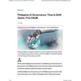 2025/131 - Philippine AI Governance: Time to Shift Gears