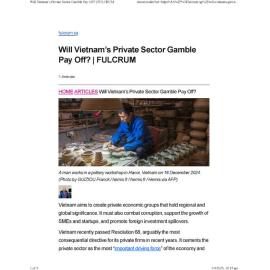 2025/192 - Will Vietnam’s Private Sector Gamble Pay Off?