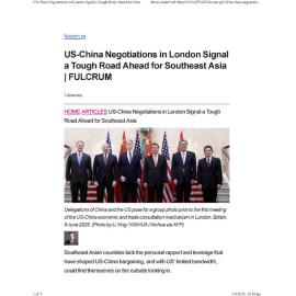 2025/202 - US-China Negotiations in London Signal a Tough Road Ahead for Southeast Asia